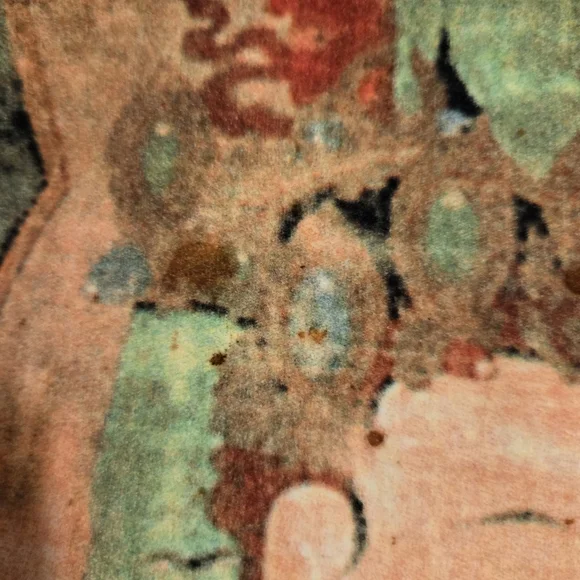 Vivienne Tam Vintage 90s Cotton Velvet Buddha Asian Midi Skirt - Picture 12 of 14